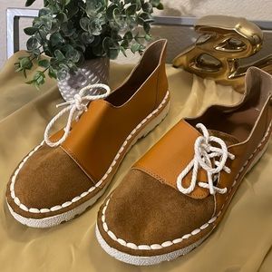 Brown Suede and Leather Moccasin